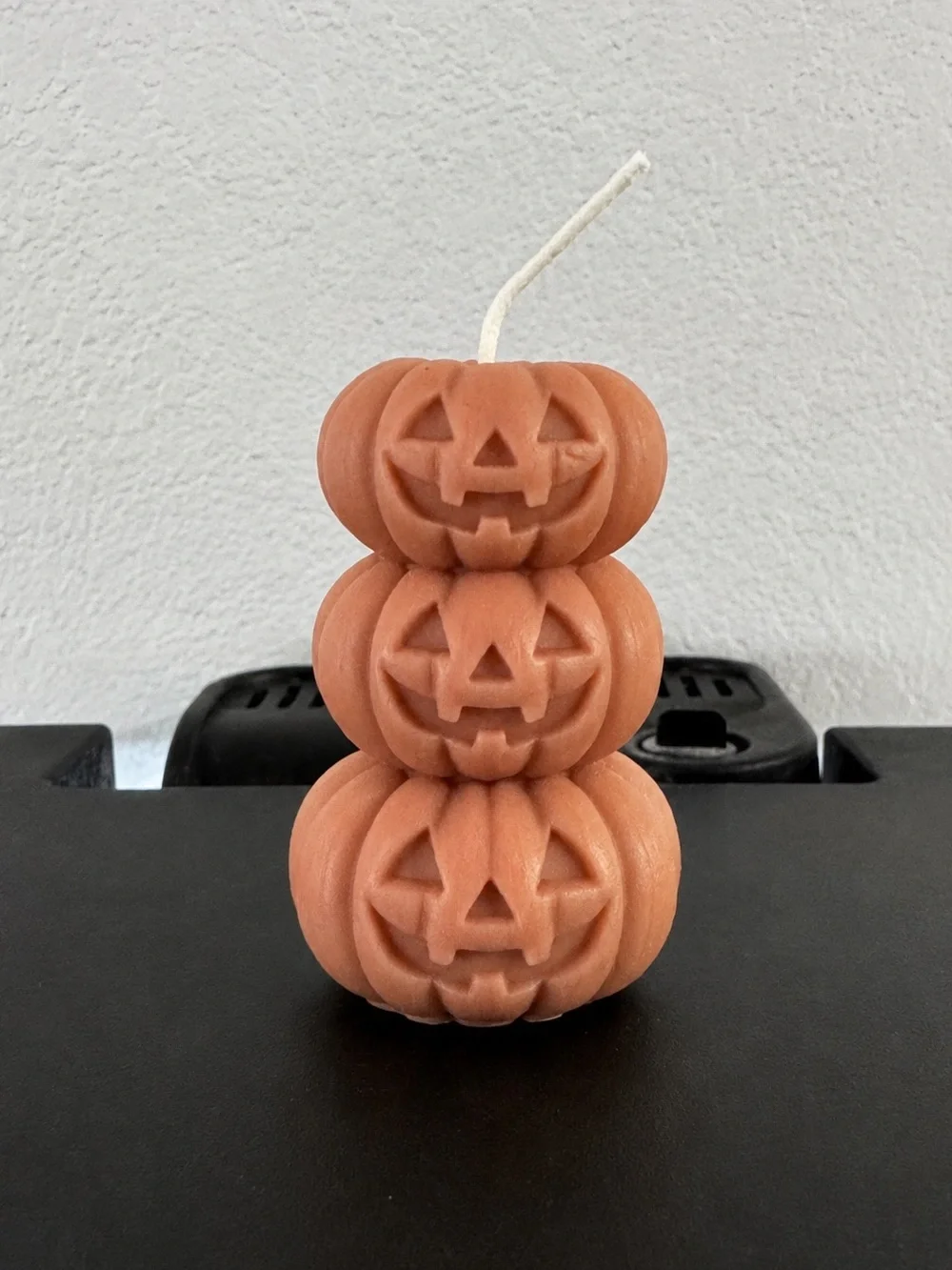 Handmade Jack O Lantern Pumpkin Candle Set of 2 Halloween Fall Decor